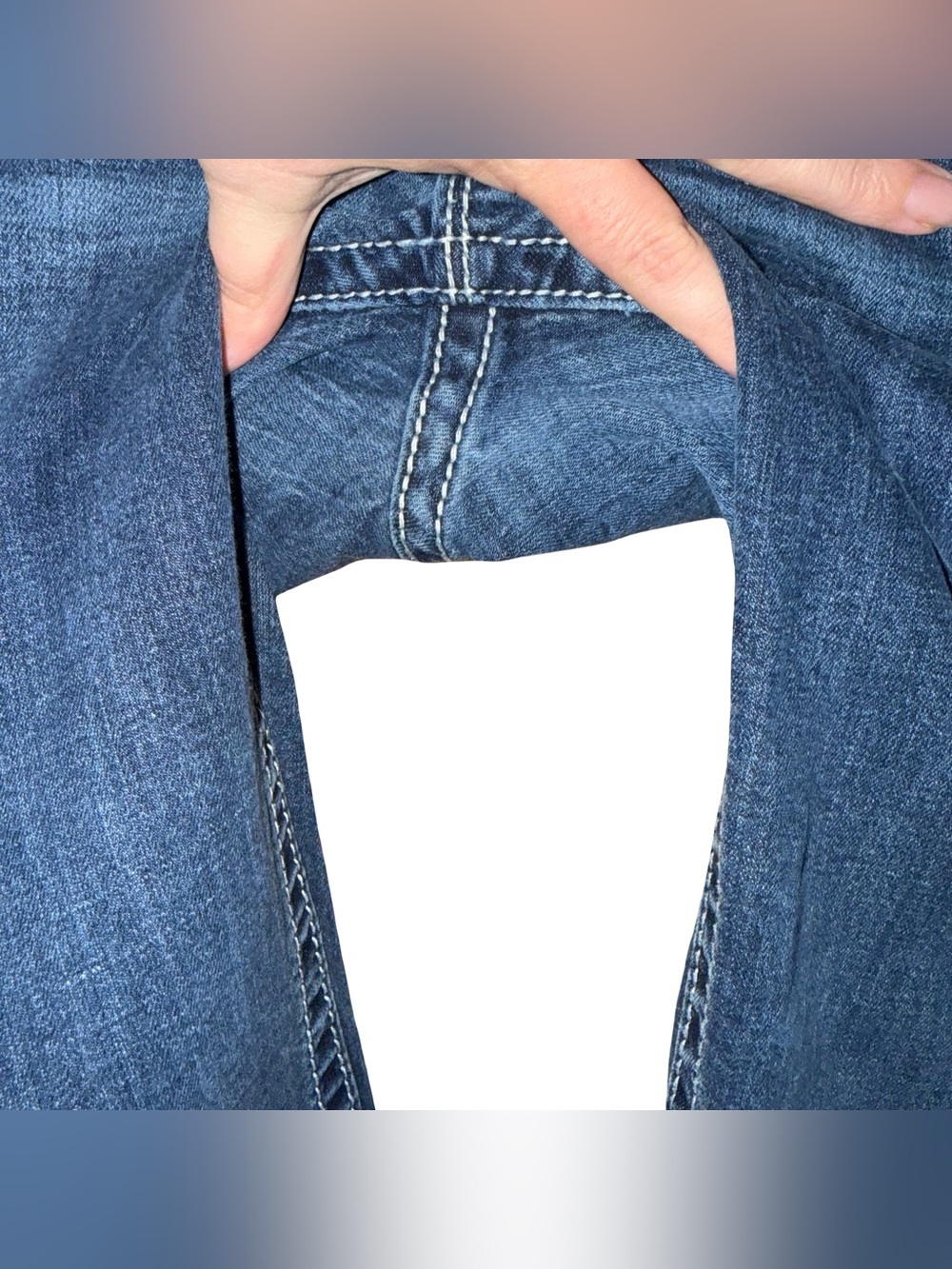 Miss Me Mid Rise Easy Boot Dark Embellished Back Pockets Jeans Wings women’s 28 - Picture 9 of 16